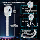 2 Pack Multifunctional Portable Stroller Fan 4 Speed 6600rpm High Speed Usb Rechargeable Personal Mini Handheld Fan Extended Tripod For Desktop Winding Kids Bed Treadmill Bike Golf Cart Outdoor Travel by TinyTreasures Baby Boutique