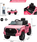 Electric Car for Kids, Licensed Toyota Tundra 12V Electric Truck, Off-Road Kids Car w/Remote, Spring Suspension & 3 Speeds, LED Headlights, Ride-On Toys for Boys/Girls by TinyTreasures Baby Boutique