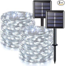 JMEXSUSS 2 Pack Solar String Lights Outdoor Waterproof, Each 33FT 100 LED Solar Lights Outdoor, 8 Modes White Fairy Light for Outside Yard Tree Patio Garden Wedding Christmas Decorations by GreenHaven Gardens