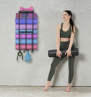 Yoga Mat Holder Yoga Mat Holder Wall Mount Home Gym Accessories Organizer,Towel Storage Rack with 4 Hooks for Hanging Foam Roller and Resistance Bands Gym Organization for Home Gym by TinyTreasures Baby Boutique