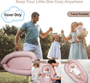Baby Lounger Cover Only for Newborns, 100% Cotton Soft Portable Baby Nest Lounger Cover, Breathable Infant Lounger Replacement Cover, Lounger Pillow Cover Fit for Snuggle Me, Cover Only(Pink) by TinyTreasures Baby Boutique