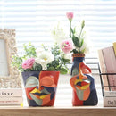 GUGUGO Abstract Rainbow Head Planter, Graffiti Face Planters Pots with Drainage, Flower Plant Pots for Indoor Plants, Unique Funny Pots for Plant Lover Gifts by GreenHaven Gardens