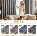 H.VERSAILTEX Kitchen Curtains Blackout Grey Curtains for Bedroom/Living Room Light Reducing Window Drapes for Kids Room, 52" Wide x 63" Long Each Panel,Grommet Top (Set of 2 Panels) by CozyNest Decor