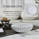 Modern Concrete Decorative Bowl for Kitchen Counter - Large White Fruit Bowl, Key Bowl for Entryway Table, Coffee Table Decor by CozyNest Decor