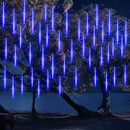 LED Meteor Shower Solar Lights Outdoor, Waterproof Garden Lights 30cm 10 Tubes 360LEDs Falling Lights Raindrop Lights,Holiday Party Wedding Christmas Tree Decoration String Lights (Blue) by GreenHaven Gardens