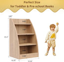 Kids Bookshelf,4 Tier Kids Book Shelf for Kids Rooms,Wood Children Bookcase,Baby Storage Book Rack,Toddler Bookshelf, Book and Toy Organizer,Book Display Shelf for Bedroom, Playroom, Nursery by TinyTreasures Baby Boutique