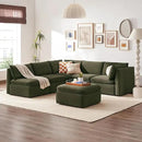 mopio Oversized Modular Sectional Sofa with Fully Removable Covers and Storage, Convertible U, L-Shaped and Sleeper Sectional, Modern Couches with Ottoman Chaise (Olive Green Velvet, 6 Seats, L) by CozyNest Decor