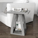 End Tables Living Room, Side Table Beside Sofa, Nightstand for Bedroom, Couch Side Table with Shelf, Modern End Table for Living Room, Grey End Table Set of 2