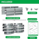 KFN Galvanized Raised Garden Bed,Raised Garden Bed Kit-Oval Metal Flower Box,Large Planter Vegetable Box Outdoor,Planting for Vegetables,Flower,Herb,12FT,0.7mm by GreenHaven Gardens
