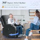 Recliner Chairs for Adults, Massage Rocker with Heated Modern Ergonomic Lounge 360 Degree Swivel Single Sofa Seat Living Room Lounge Recliners Gray by CozyNest Decor