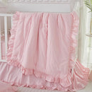 Brandream Farmhouse Crib Bedding Sets for Girls and Boys | 3 Piece Nursery Set Pink Ruffles | Baby Comforter, Fitted Crib Sheet, Crib Skirt Included,100% Cotton Percale by TinyTreasures Baby Boutique