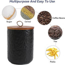 Kitchen Canisters for Countertop, Ceramic Coffee Canisters with Airtight Lids Food Storage Jars Sugar Container for Kitchen Counter Tea, Coffee Beans, Spice (