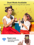 Wireless Bluetooth Karaoke Microphone, Built-in Loud Speaker for 10H Playback, Add Reverb/Duet Mode/Earbuds Monitoring, Portable Karaoke Machine for Entertainment & Singing Practice (Black&Red) by TinyTreasures Baby Boutique