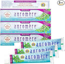 Auromere Ayurvedic Herbal Toothpaste, Mint Free - Vegan, Natural, Non GMO, Fluoride Free, Gluten Free, with Neem & Peelu (4.16 oz), 3 Pack by CozyNest Decor
