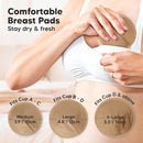 Organic Nursing Pads - 14 Washable Viscose Derived from Bamboo Breastfeeding Pads, Wash Bag, Reusable Breast Pads for Breastfeeding, Nipple Pads for Breastfeeding Essentials(Coffee, M 3.9") by TinyTreasures Baby Boutique