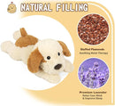 Puppy Stuffed Animals, Microwavable Stuffed Animal Adorable Fluffy Dog Plush for Warmth, Heatable & Coolable Lavender Scent Puppy Plush Toys, Cute Soft Dog Plushies for Kids & Adults Girls Boys Gifts by TinyTreasures Baby Boutique