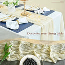 Sioloc 10 Pack Beige Cheesecloth Table Runner Fall Autumn Decor for Home 10ft Table Cloth for Tea Wedding Birthday Party Baby Bridal Shower Halloween Thanksgiving by CozyNest Decor