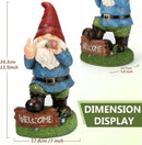 Resin Gnomes Garden Decor, 13.5" Tall Solar Large Inappropriate Funny Gifts Gnome Outdoor Statues for Yard, Patio, Lawn, Outside Naughty Gnome Garden Decorations Gift for Men Women by GreenHaven Gardens