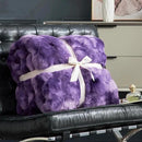 Cozy Bliss Faux Fur Throw Blanket for Couch, Fuzzy Soft Plush Thick Bubble Blanket for Sofa Bedroom Living Room, 60 * 80 Inches Tie-dye Purple by CozyNest Decor