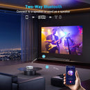 Portable Mini Projector with Electric Focus, NICPOW Full HD 1080P Projector, Bluetooth Movie Projector with Auto Keystone, Two-Way Bluetooth, Ideal for Indoor Outdoor Use, White by TinyTreasures Baby Boutique
