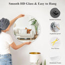 Fabuday White Circle Mirror for Wall 24 inch - Round Mirror for Bathroom, Entryway, Living Room, Hallway, Vanity Decor, Big Matte Metal Frame Mirrors by CozyNest Decor