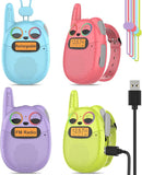 Qniglo Walkie Talkies for Kids Rechargeable 4 Pack, Kids Toys for 3-14 Year Old Girls Gifts Walkie Talkies for Outdoor Camping Games Christmas Birthday for 5 6 7 8 9 10 Year Old Boys Toddlers by TinyTreasures Baby Boutique