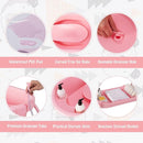 BABY JOY Baby Bathtub with Changing Table, Foldable Infant Diaper Changing Station with Storage Tray, Waterproof Pad, Portable Newborn Nursery Organizer Bath Stand with 4 Universal Wheels (Pink) by TinyTreasures Baby Boutique