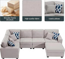 L Lengend Vansen Modular Sectional Sofa U Shaped Couch with Ottoman Modern Reversible Corner Sectional Couch for Living Room (Light Grey, U Shaped Sofa-1) by CozyNest Decor
