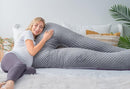 Meiz Pregnancy Pillow, Pregnancy Body Pillow, Pregnancy Pillows for Sleeping, Maternity Pillow for Pregnant Women with Velvet Cover, Grey & Purple by TinyTreasures Baby Boutique