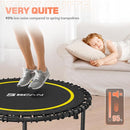 BCAN 40"/48" Mini Rebounder Trampoline for Adults with Bar, 450/550LBS Fitness Trampoline with Bungees, Adjustable Handle, Stable & Quiet, Indoor Outdoor, Whole-Body Workout & Relaxation at Home by TinyTreasures Baby Boutique