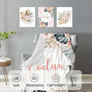 Personalized Nursery Crib Bedding Set: Custom Name 5 Piece Baby Crib Sets with Bohemian Flowers - Toddler Double Layer Blanket Set, Comfortable Crib Bed Sheets for Baby Gril by TinyTreasures Baby Boutique
