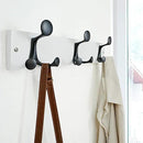 SKOLOO 17-Inch White Wood Coat Rack Wall Mount with 3 Triple Hooks - Ideal for Family Entrances, Classrooms, and Pet Supplies Storage - Perfect Coat Hooks for Wall, Pack of 2 by CozyNest Decor
