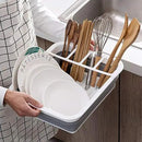 THANSTAR Collapsible Dish Drying Rack Portable Dinnerware Drainer Organizer for Kitchen RV Campers Travel Trailer Space Saving Kitchen Storage Tray by CozyNest Decor