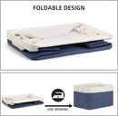 Bidtakay Storage Baskets Collapsible [3-Pack] Decorative Storage Bins with Cotton Rope Handles 15 X 11 X 9.5 Inch Organizing Baskets for Shelves Clothes Closet Navy Blue Baskets for Gifts Empty by TinyTreasures Baby Boutique