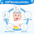 Baby Healthcare and Grooming Kit, 21 in 1 Portable Baby Essentials Kit with Gas Relief Hair Brush Comb Nasal Aspirator for Newborn Boys Girls (Grey White) by TinyTreasures Baby Boutique