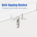 71" Tall Pantry Cabinet with 4 Doors, Kitchen Pantry Storage Cabinet, Freestanding Larder Cupboard, Kitchen Hutch with Gold Handles for Dining Room, Bathroom, White by CozyNest Decor