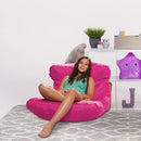 Posh Creations Structured Comfy Seat for Bedrooms and Dorm Rooms, Large Bean Bag Chair, Laguna Lounger, Pink by TinyTreasures Baby Boutique