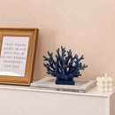 5.8" H Dark Blue Coral Decor - Resin Coral Statue, Nautical Decor for Home, Bedroom, Bathroom, Living Room, Ocean Themed Cabinet Shelf Tabletop Decoration by CozyNest Decor