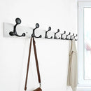 SKOLOO 43-Inch White Wood Coat Rack Wall Mount with 8 Triple Hooks - Ideal for Family Entrances, Classrooms, and Pet Supplies Storage - Perfect Coat Hooks for Wall by CozyNest Decor