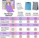 Nursing Clipboard Foldable Clipboard Medical: Nurse Edition Cheat Sheets Aluminum 3 Layers Foldable Clipboards Nursing Pocket Size Profile Clip Nurse Clipboards Notepad for Nurses Students and Doctors by TinyTreasures Baby Boutique