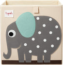 3 Sprouts Toy Storage Organizer: Toy Box Cube Organizer for Playroom, Nursery - Foldable Storage Bin - Elephant by TinyTreasures Baby Boutique