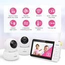VTech VM924-2 Remote Pan-Tilt-Zoom Baby Monitor with 2 Cameras & Audio,5" LCD Screen,Up to 17Hrs Video Streaming&31Hrs Battery for Audio,Night Vision,1000ft Range,Soothing Sounds,Temperature Sensor by TinyTreasures Baby Boutique