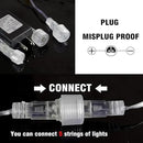 Dazzle Bright 288 LED Christmas Light, 11.8 Inch Meteor Shower Rain Lights with 8 Tubes，Waterproof Plug in Falling Rain Lights Christmas Decorations for Xmas Bushes Tree Yard Party, Blue and White by GreenHaven Gardens