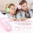Kids Headphones Wired with Microphone, Over Ear 85/94dB Volume Limited Headphones with Share Port, Stereo Sound Foldable Headset for Teens/Boys/Girls - Pink by TinyTreasures Baby Boutique