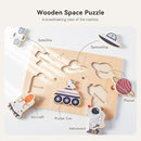 IEATFO 3 Packs Space Ocean Forest Wooden Chunky Puzzles for Toddlers, Wood Puzzle for Kids, Insert Puzzles Each Piece Fits Perfectly, Sturdy and Pegless, Educational Toys by TinyTreasures Baby Boutique