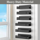 6 Pack Magnetic Spice Rack Organizer for Refrigerator and Oven, Black Fridge Organizers and Storage for Kitchen by CozyNest Decor