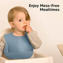 KeaBabies 2-Pack Silicone Baby Bibs for Eating - Sturdy Food-Grade Silicone Bibs for Babies Girl, Boy, Large Food Catcher, Clean & Put On Easily, Waterproof Toddler Feeding Essentials (Ocean) by TinyTreasures Baby Boutique