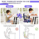 Toddler Booster Seat for Dining Table, Dinosaur Booster Seat for Table with Backrest and Adjustable Seat Belts Non-Slip Bottom Portable Booster Seat Increasing Cushion for Kid Baby Eating Travel Home by TinyTreasures Baby Boutique