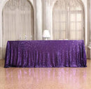 SquarePie Sequin Tablecloth 90 x 156 Inch Purple Sparkly Table Cloth for Wedding Halloween Party by CozyNest Decor