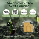 Wood Cutting Board for Kitchen - Reversible Bamboo Cutting Boards Gift Set of 3 with Juice Groove, Wooden Chopping Board for Meat, Fruit, Vegetables & Cheese (Pre Oiled, Natural) by CozyNest Decor
